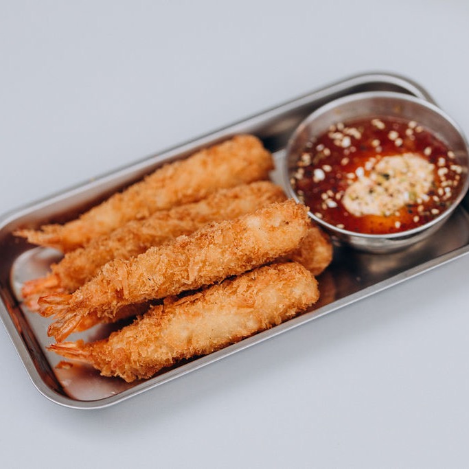 Ebi Fry mit Spicy Sauce